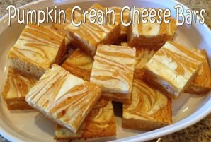 Skinny Pumpkin Cream Cheese Bars