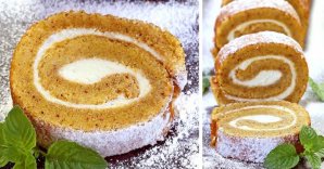 Pumpkin Roll with Cream Cheese Filling