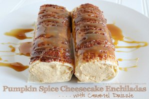 Pumpkin Spice Cheesecake Enchiladas