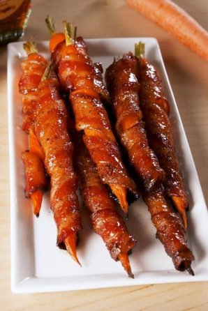 Keto Maple Bacon Carrots