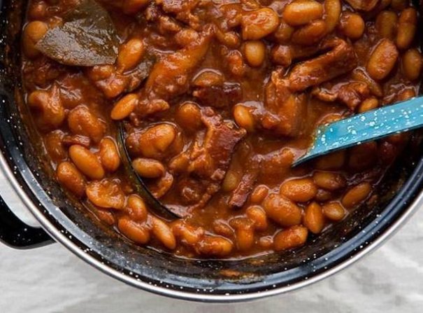 Root Beer Baked Beans with Bacon