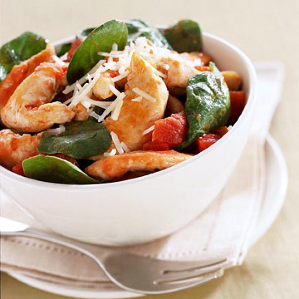Basil-Tomato Chicken Skillet