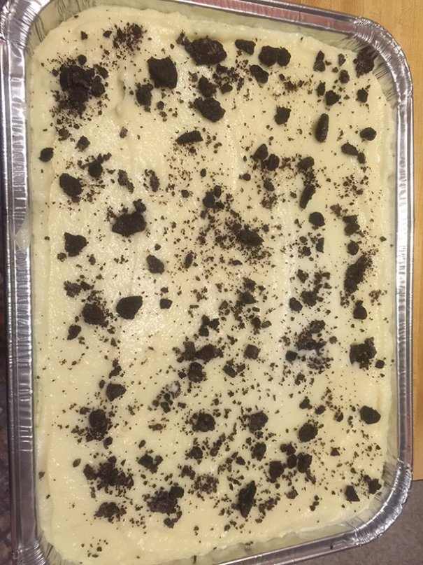 White Chocolate Cookies and Cream Banana Pudding