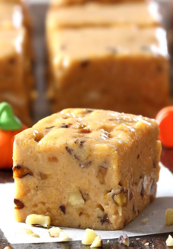 It's no trick – Pumpkin pie fudge is a quick, easy recipe that’s great to bring to a Halloween party, tailgate party or even Thanksgiving.
