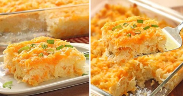 Homemade Cracker Barrel Hashbrown Casserole