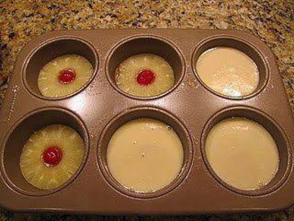 MINI PINEAPPLE UPSIDE DOWN CAKES