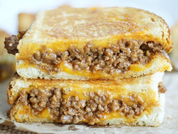 Sloppy Joe Grilled Cheese Sandwiches