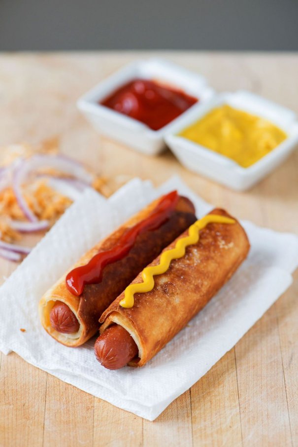 Not a fan of bready buns? Try a crispy tortilla instead.