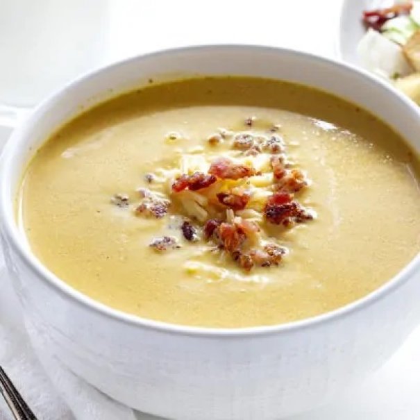 Pumpkin Soup is a Fall favorite around here with its light pumpkin flavor and creamy texture.
