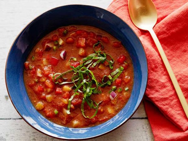 This summer in a bowl uses vine-ripened tomatoes and cucumbers for a bright, clean taste studded with flavorings like balsamic vinegar and cumin.