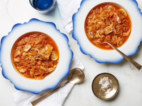 This warm and comforting soup celebrates the humble cabbage and box grater — we use one to grate most of the vegetables. The fine pieces simmer and melt into the broth, adding body, not to mention plenty of vitamins and minerals. Add some chopped flat-leaf parsley if you want a pop of color.