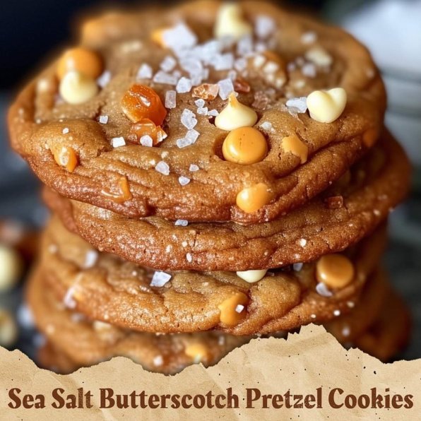 Sea Salt Butterscotch Pretzel Cookies